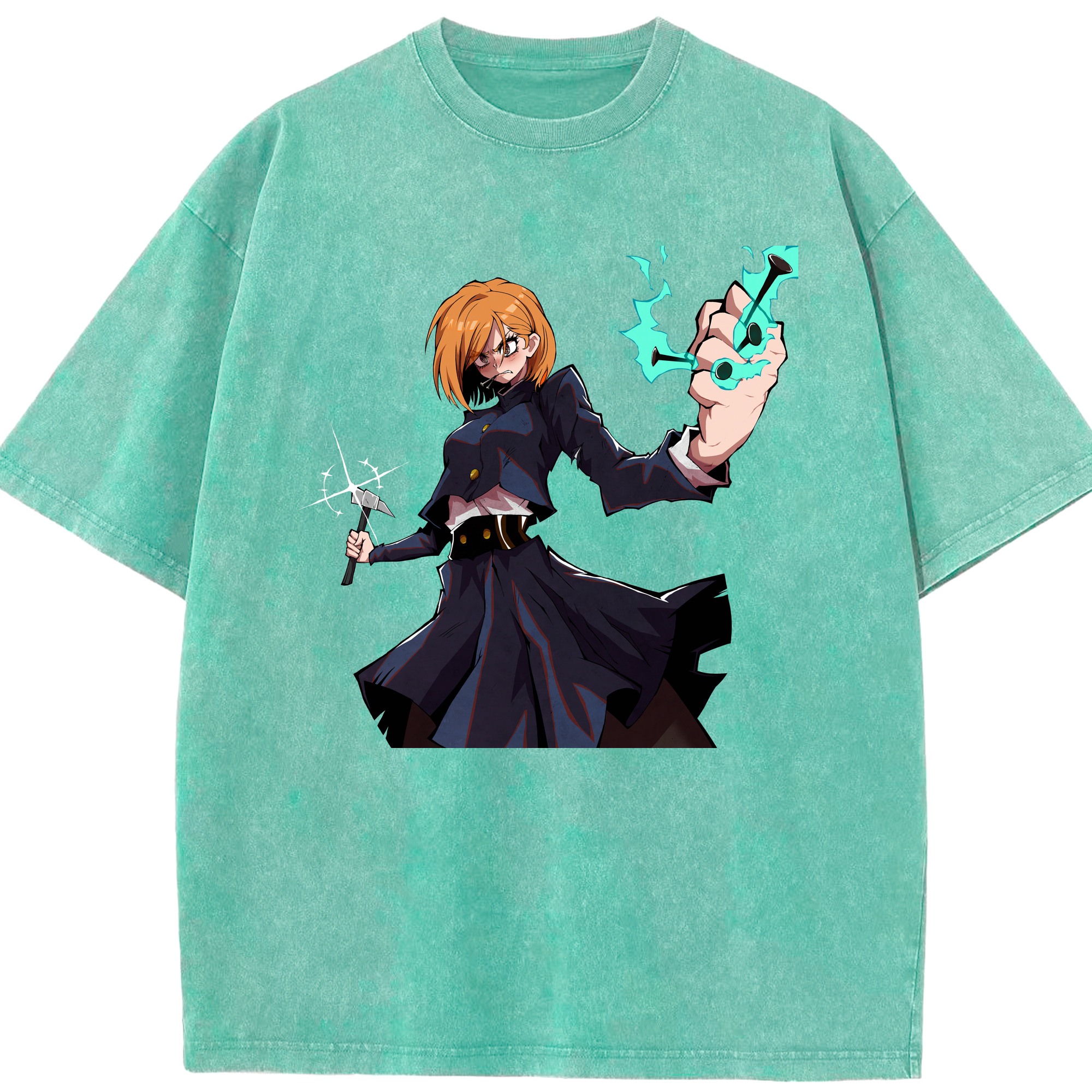 （画像用） 呪術廻戦 Jujutsu Kaisen 綿100% ヴィンテージ風 半袖Tシャツ（フロントプリント）